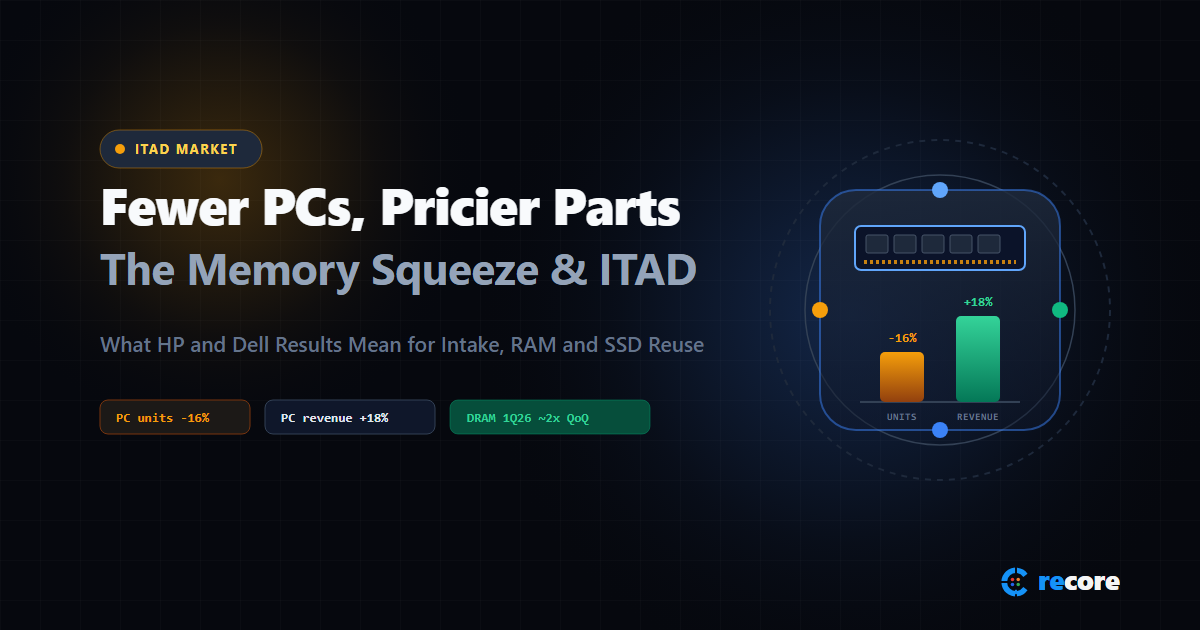 PC Revenue Up 18%, Units Down 16%: What the Memory Squeeze Means for ITAD