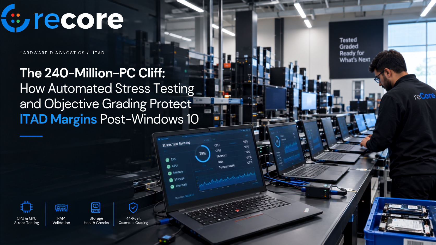 Windows 10 EOL ITAD PC refurbishment and automated hardware diagnostics